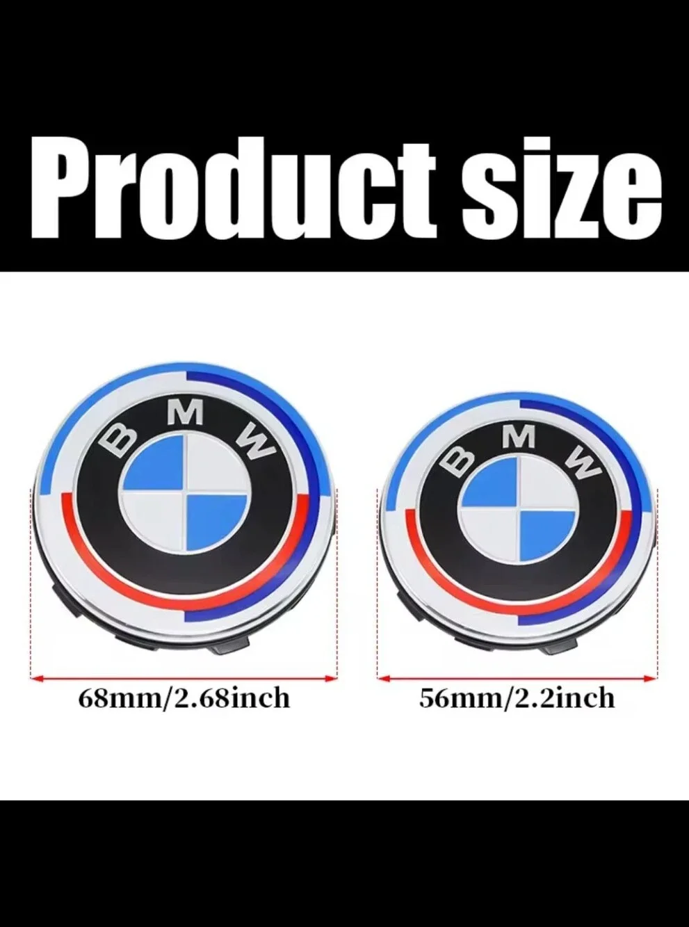4 BMW 56mm Or 68 Floating Wheel Rim Center Caps 6 Colors To Choose From